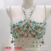 Cadena Corporal de Perlas Hecha a Mano Transfronteriza Europea y Americana Aliexpress Sujetador con Cuentas de Piedras Preciosas Top Halter para Mujer
