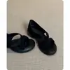 Primer Encuentro con las Impresionantes Sandalias de Suela Gruesa Estilo Francés para Mujer, Perfectas para el Verano, Uso Casual, Versátiles, Punta Abierta, que Aumentan la Altura, Adecuadas para Combinar con Vestidos, Estilo Romano de Espalda Cerrada