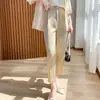 Pantalones Casuales 26 Verano Nuevos Delgados de Cintura Alta Nueve Puntos Sueltos Casuales Satén de Acetato Caída Simple Pantalones de Mujer