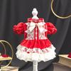 Ropa para Perros Ambernie Perro Pequeño Especial Caniche Año Nuevo Falda Roja Ropa para Mascotas Vestido Venta al por Mayor