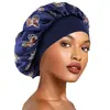 Gorro de noche de ala ancha nuevo transfronterizo estampado moda elástico cuidado del cabello gorro de lavado gorro de satén para quimioterapia gorro de ducha una pieza