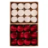 Exquisito juego de bolas decorativas para árbol de Navidad de terciopelo de alta gama 12 piezas bola de Navidad de color sólido de terciopelo juego de caja de regalo