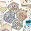 Fornecimento Transfronteiriço de Adesivos de Miniaturas de Cena Infantil Temáticos de Lendas Antigas, Adesivos de Cena Estéreo 3D com Linhas de Posicionamento, Atacado