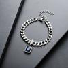 Collar para Hombre Zircón de Color Lujo Ligero de Alta Gama Personalizado Versátil Simple Accesorios Pulsera Joyería Europea y Americana Novedosa de Nicho