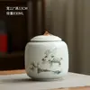 Latas de Té Cerámicas Bolsa de Tela de Ratán Hecha a Mano Caja de Regalo Té Rojo y Verde Caja de Empaque Universal Regalo de Acompañamiento para Negocios