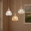 Lustre de vidro e latão estilo retro nórdico para pousadas, balcões de bar, restaurantes, luminárias de cabeceira, cafeterias criativas, luminárias de vela para quarto