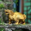 Tortuga de la longevidad de latón del mundo de cobre, cabeza de dragón, tortuga matón debajo de la decoración, escritorio, oficina, estudio, sala de té, pequeña decoración