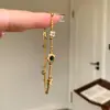 Pulsera de Flor Brillante Estilo Palacio, Exquisita, Moderna, Delicada, Dorada, de Aspecto Caro, Única, Versátil, Accesorios de Joyería de Lujo Ligero