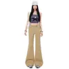 Primavera/Verão 2026 Novo Estilo Americano Popular Calças Flare Elásticas Moda Hot Girl Jeans Feminino Calças Longas Calças Extra Longas