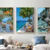 Pintura de Lienzo de Tres Piezas para Sala de Estar y Dormitorio, Lienzo al Óleo de Alta Definición, Pintura Decorativa Estilo Chino, Arte de Pared, Hecho a Medida para Clientes