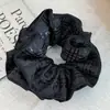 Estruturalismo ~ Elástico de Cabelo Estéreo Xadrez Preto e Branco para Mulheres, Renda de Camada Dupla, Corda de Cabelo Flor Bud de Alta Qualidade Dispositivo de Cabelo Placa de Flor para Cabeça