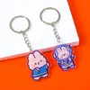 Llavero colgante de conejo suave y lindo de acrílico adornos decorativos para bolso llavero de dibujos animados pequeño regalo creativo