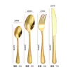 Juego Completo de Cubiertos de Acero Inoxidable 1010, Cuchillos, Tenedores, Cucharas para Restaurantes de Hotel, Cucharas, Tenedores y Cuchillos de Lujo Ligero para Uso Doméstico