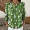 Sudadera de Punto con Cuello en V, Botones y Mangas Largas, Estilo Nuevo Transfronterizo, Otoño e Invierno, Suéter con Estampado de Moda Personalizado para Mujer