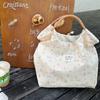 44181 Corea del Sur bolsa de lona con relieve de dibujos animados para mujer, bolso de mano de gran capacidad, bolsa de compras para el día a día