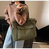 Bolsa Tote Casual Grande Capacidade Transfronteiriça para Mulheres, Nova Bolsa Simples para o Dia a Dia Outono e Inverno, Bolsa de Ombro Versátil para Estudantes