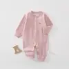 Ropa de Bebé Clase A Primavera y Otoño Manga Larga Sin Etiquetas Traje para Gatear en Casa Recién Nacido Mono Cómodo Fábrica de Origen