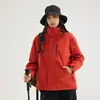 Chaqueta de Trekking Tres en Uno Estilo Bo Tong para Hombres y Mujeres con Forro Polar Resistente al Viento Impermeable Ropa para Exteriores Entrada al Tíbet Ropa de Montañismo Chaqueta Softshell