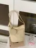 Bolso Cubo de Verano Nuevo Estilo Coreano para Mujer, Bolso de Mano Cilindríco de Gama Alta de Nicho para el Trabajo, Bolso de Hombro Simple de Cuero Suave para Mujer