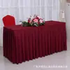 Saia de Mesa de Conferência de Hotel Removível Toalha de Mesa Retangular Banquete Negócios Cobertura de Mesa Longa Palco Exposição Evento Cobertura de Mesa