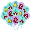 Traje de globos de Princesa Sirena Ariel La Sirenita Arier decoración de fiesta globo de cumpleaños infantil