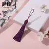 Nuevos accesorios de marcapáginas de borla de bola de tornillo de hilo largo, suministros hechos a mano de nudo chino, venta al por mayor del fabricante