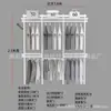 Armario metálico modular 1.1-2.5 m de ancho perchero abierto apartamento pequeño perchas dormitorio columna AA almacenamiento