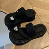 Elegantes Chanclas con Plataforma para Aumentar la Altura para Mujer, Nuevo Estilo de Nicho para Primavera 2026 Sandalias de Tira con Pedrería