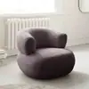 Silla Perezosa Italiana Corazón Lindo Femenino Silla de Sala de Estar Lana de Cordero Sofá de Dormitorio Una Persona Celebridad de Internet Nórdica Casual Lujo Ligero