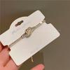 Pulsera de Circón con Microincrustaciones Galvanizadas en Oro Real de Dongdaemun, Nuevo Estilo Primavera/Verano 2023, Pulsera Ajustable Versátil, Lujo Ligero