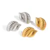 Brincos de Caracol Mais Vendidos Transfronteiriços com Design Criativo, Joias Casuais da Moda, Joias de Aço Inoxidável Que Não Desbotam para Mulheres