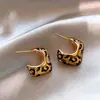 Brincos de Feijão Gota de Óleo Banhados a Ouro Real de Luxo Leve Estilo Francês para o Trabalho, Brincos Versáteis Casuais, Brincos Simples e Únicos para Mulheres