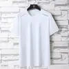 2026 Verano Nuevo Ropa Casual Camiseta Deportiva de Manga Corta para Hombre Algodón y Lino Arena Cuello Redondo Transpirable Top para Hombre Talla Grande