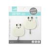 Bonito urso de plástico branco pegajoso gancho parede pendurado desenho animado coelho-shaped gancho de armazenamento quarto punch-free gancho