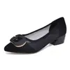 Comercio Exterior Transfronterizo Verano Malla Transpirable Nuevo Estilo Mujer Corte Bajo Tacón Bajo Zapatos de Madre Huecos Punta Fina Cómodos Zapatos de una Sola Pieza Mujer