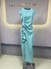 Estación independiente transfronteriza Amazon 2023 Otoño nuevo color sólido manga corta abertura vestido ajustado sexy