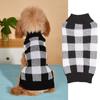 Novo Vestido para Cachorro Tecido Vintage Clássico Contraste Preto Vermelho Verde Xadrez Beaumi VIP Bixiong Suéter