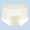 Calzones de Seda Helada de Cintura Media para Mujer, Refuerzo de Seda, Antibacterianos, Levanta Glúteos, Sin Costuras, Ultradelgados, Transpirables