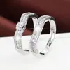 Fornecimento Direto da Fábrica de Conjunto de Dois Anéis Irregulares de Zircônia, Anéis de Cobre Puro da Moda e de Alta Qualidade para Casais Atacado