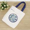 Bolsa de Lona para Estudante Estampagem de Logo Publicidade Sacola de Compras Bolsa de Algodão e Linho Bolsa de Lona Fresca para Viagem Personalização