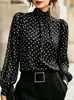 2026 Europeo y Americano transfronterizo Amazon tk comercio exterior superventas para mujer elegante cuello en V estampado de leopardo sexy blusa top