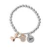 Pulseira pingente de amor Mickey Minnie de animação de desenho animado europeu e americano transfronteiriço, joias de liga fresca pequena Panjia por atacado