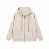 Nueva Sudadera con Capucha y Cremallera de Algodón de Isla 330g Atuendo de Pareja de Moda Uniforme de Clase Chaqueta Cardigan con Logo Bordado