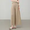Pantalones Falda Ligeros de Lino Hielo con Caída para Mujer 2026 Nuevo Estilo de Verano, Pantalones Casuales Artísticos Adelgazantes, Pantalones Falda Delgados Chic Urbanos