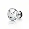 Aretes de Calavera Borsalina Moda Europea y Americana Aretes de Acero de Titanio Aretes de Calavera de Acero Inoxidable Aretes de Hombre Modernos