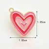 Fabricante de accesorios de joyería con forma de corazón, al por mayor en stock, joyería DIY hecha a mano de aleación, fábrica de accesorios de joyería DIY de goteo de aceite