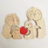 Adornos de Pingüinos de Pareja de Madera, Manualidades para Decoración del Hogar, Regalos de San Valentín, Souvenirs Rusos