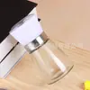 Molinillo de pimienta de acero inoxidable manual botella de vidrio para moler pimienta molida fresca botella sazonadora partículas de sal marina triturada hogar