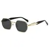 Nuevas Gafas de Sol Poligonales Metálicas para Conducir Transfronterizas 2026 para Hombres y Mujeres, Gafas de Sol Retro de Gama Alta con Montura Pequeña Anti-UV