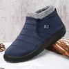 Zapatos de algodón invierno transfronterizos TEMU botas de nieve talla grande poliuretano más terciopelo engrosados botines protección contra el frío al aire libre cálidos zapatos de algodón